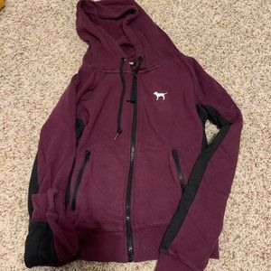 maroon sweatshirt from pink